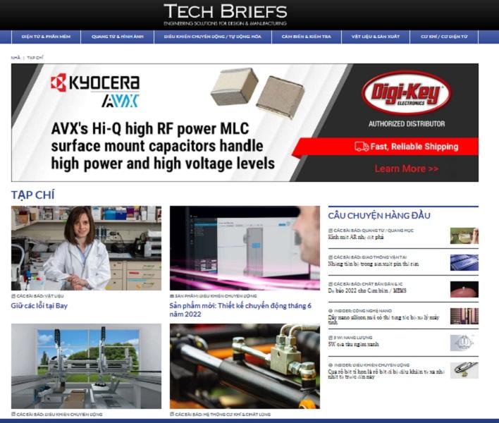 Tech Briefs - cung cấp tin tức về công nghệ mới.