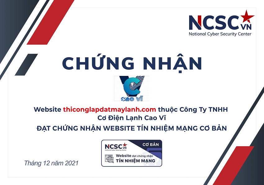 CƠ ĐIỆN LẠNH CAO VĨ